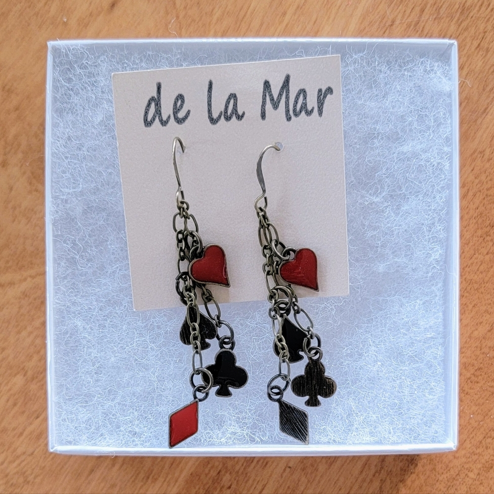 Playing Card Suit Dangle Earrings